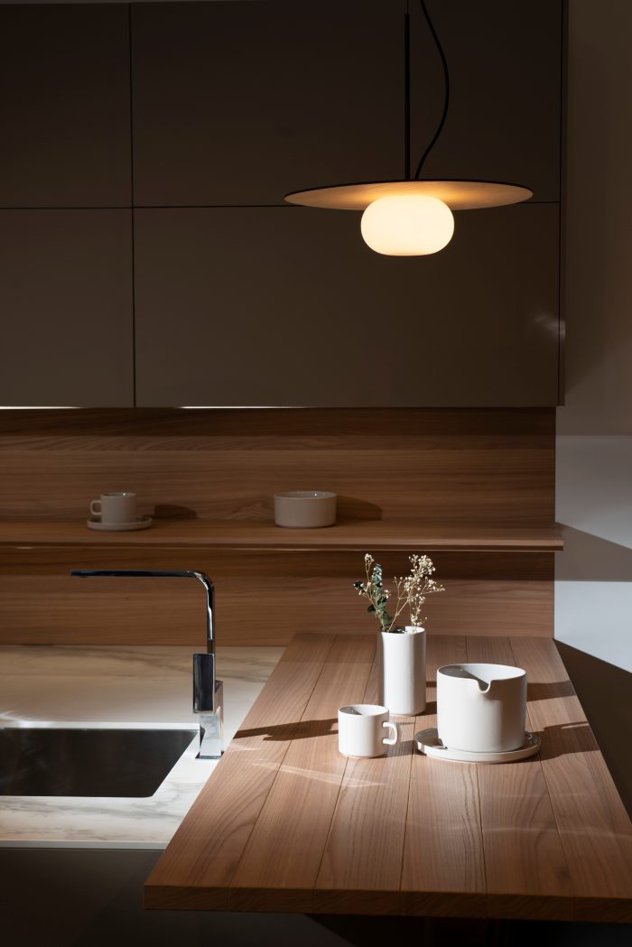 Wand/plafondlamp Knock G9 @ 40 cm essenhout - Afbeelding 2