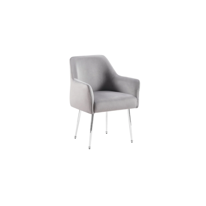 STOEL MILA VC802A ZILVER + GRIJS - Afbeelding 2