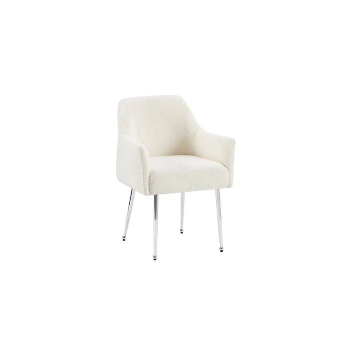STOEL MILA VC802A ZILVER + WITTE TEDDY - Afbeelding 2