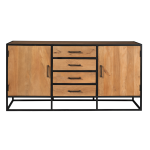 Dressoir Denver | Mangohout en staal | 165 cm - Afbeelding 2