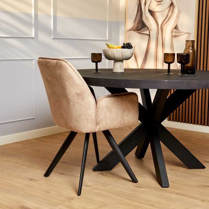 Eetkamerstoel Nova | Beige (set van 2) - Afbeelding 2