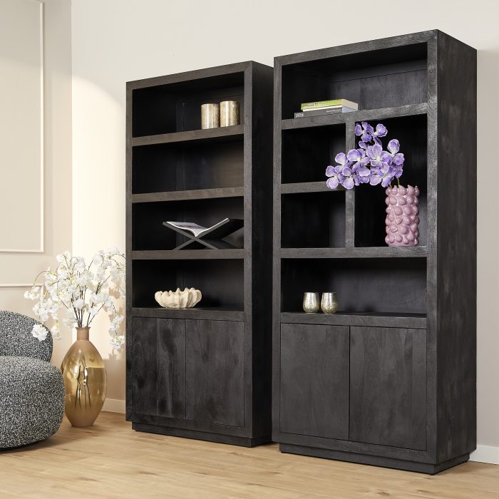 Boekenkast Brussel Zwart | 90 cm - Afbeelding 2