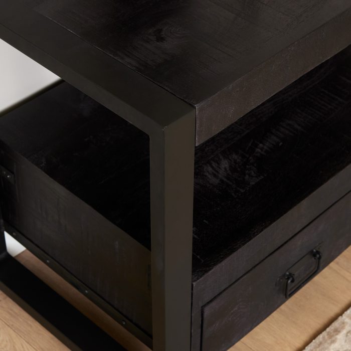 Tv-meubel Boaz Zwart | 100 cm - Afbeelding 2
