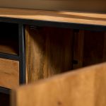 Tv-meubel Denver | Mangohout en staal | 180 cm - Afbeelding 2