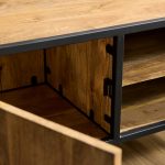 Tv-meubel Denver | Mangohout en staal | 100 cm - Afbeelding 2