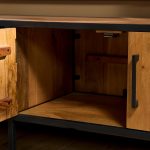 Tv-meubel Denver | Mangohout en staal | 240 cm - Afbeelding 2