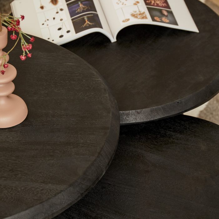 Salontafel Ohio Zwart | set van 3 - Afbeelding 2