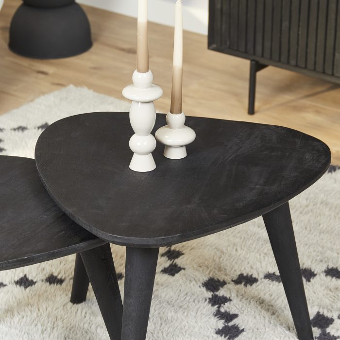 Salontafel set van 2 Omaha Zwart - Afbeelding 2