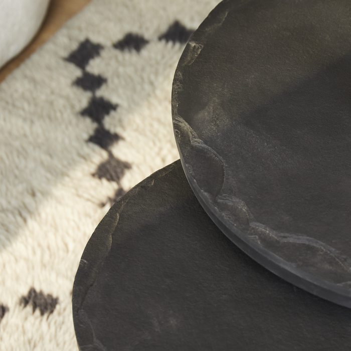 Salontafel set Ora | Zwart Kadappa Stone 60-45 cm - Afbeelding 2