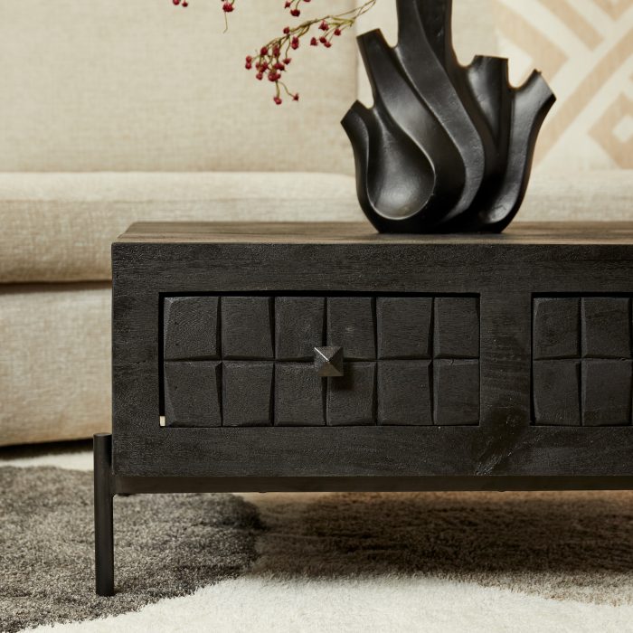 Salontafel Brandy Zwart | 80x80 cm - Afbeelding 2