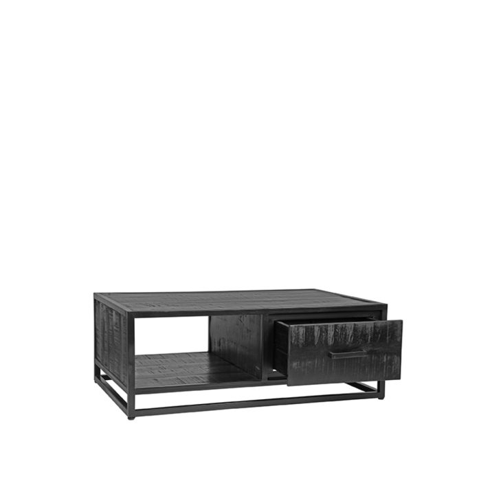 LABEL51 Salontafel Chili - Zwart - Mangohout - Afbeelding 2
