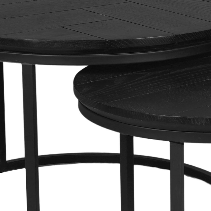 Salontafel Otik Black Oak | 70 cm | set van 2 - Afbeelding 2