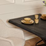 Boomstamtafel Boston Zwart | 160 cm - Afbeelding 2