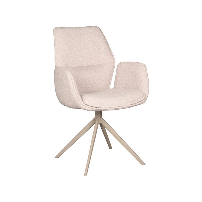 LABEL51 Eetkamerstoel Mellow - Naturel - Boucle - Afbeelding 2