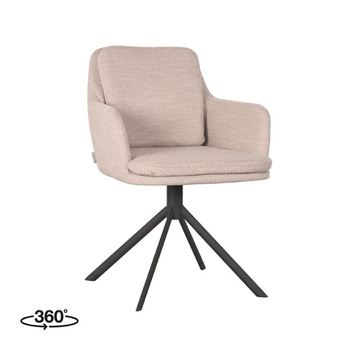 LABEL51 Eetkamerstoel Joy - Naturel - Boucle - Afbeelding 2