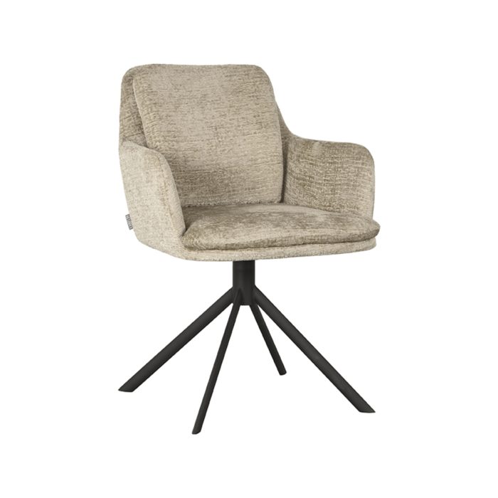 LABEL51 Eetkamerstoel Joy - Beige - Fluweel - Afbeelding 2