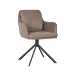 LABEL51 Eetkamerstoel Joy - Taupe - Microfiber - Afbeelding 2