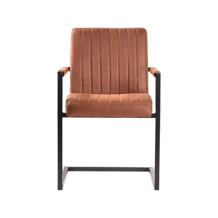 LABEL51 Eetkamerstoel Milo - Cognac - Microfiber - Afbeelding 2