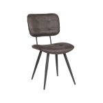 LABEL51 Eetkamerstoel Gus - Antraciet - Microfiber - Afbeelding 2