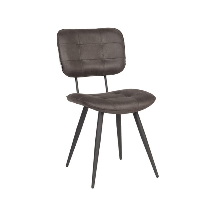LABEL51 Eetkamerstoel Gus - Antraciet - Microfiber - Afbeelding 2