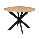 Eiken eettafel Ferris | Rond 110 cm | Naturel - Afbeelding 2