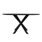 Eiken eettafel Ferris | Rond 150 cm | Zwart - Afbeelding 2