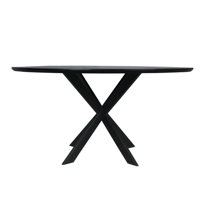 Eiken eettafel Ferris | Rond 150 cm | Zwart - Afbeelding 2