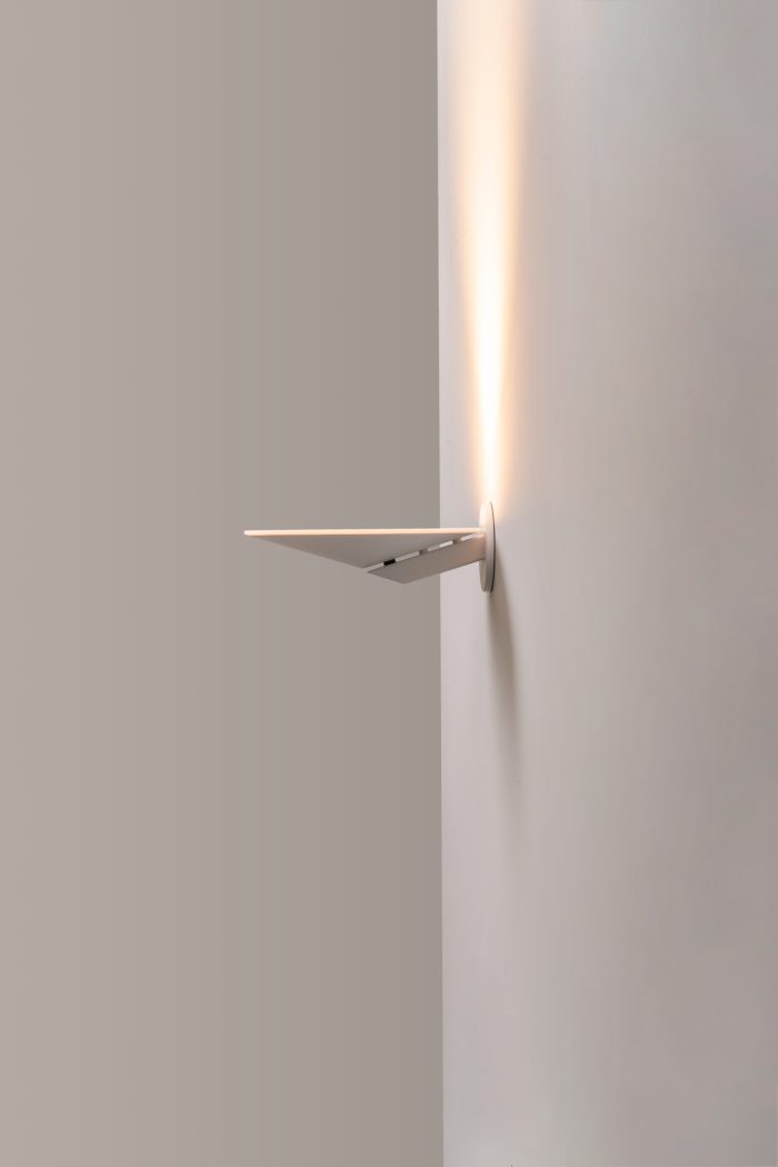 Pla wandlamp Led gestructureerd wit - Afbeelding 2