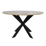 Eiken eettafel Ferris | Rond 110 cm | Naturel - Afbeelding 11