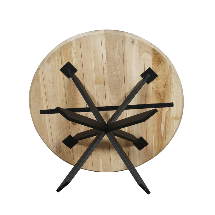 Eiken eettafel Ferris | Rond 110 cm | Naturel - Afbeelding 12