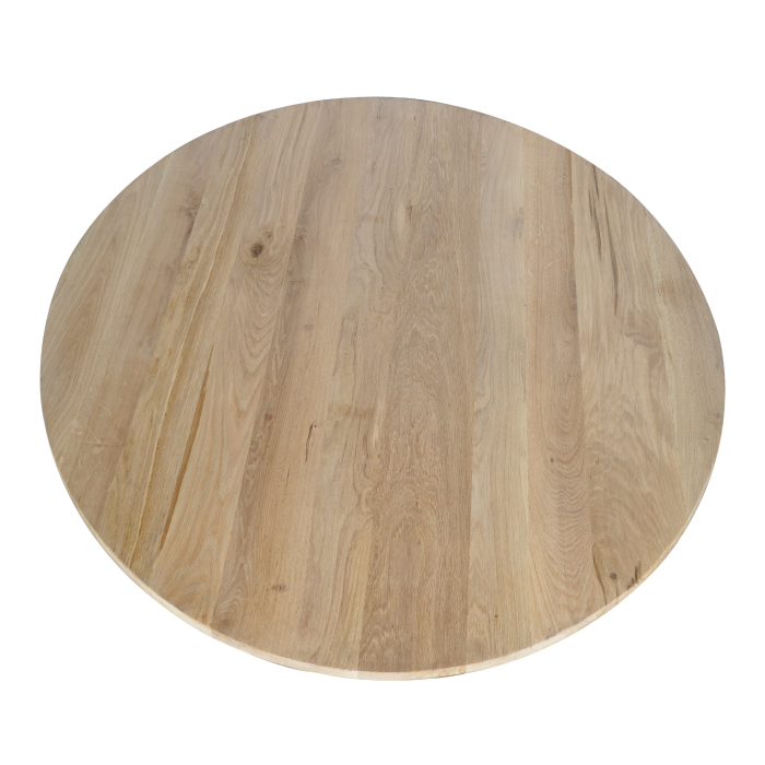 Eiken eettafel Ferris | Rond 110 cm | Naturel - Afbeelding 13