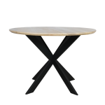 Eiken eettafel Ferris | Rond 110 cm | Naturel - Afbeelding 14