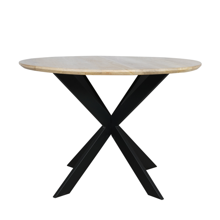 Eiken eettafel Ferris | Rond 110 cm | Naturel - Afbeelding 14