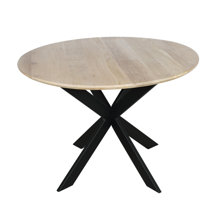 Eiken eettafel Ferris | Rond 110 cm | Naturel - Afbeelding 15