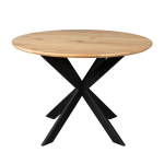 Eiken eettafel Ferris | Rond 110 cm | Naturel - Afbeelding 16