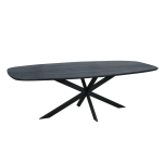 Eiken eettafel Ferris | Deens Ovaal 240 cm | Zwart - Afbeelding 3