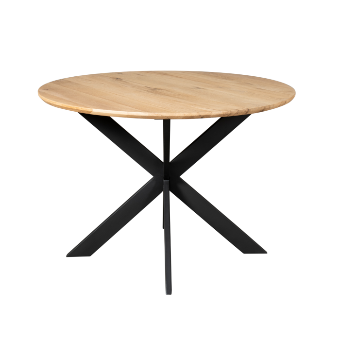Eiken eettafel Ferris | Rond 110 cm | Naturel - Afbeelding 3