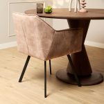 Eetkamerstoel Emma | Velvet Taupe (set van 2) - Afbeelding 3
