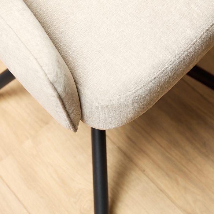 Eetkamerstoel Hanna | Beige | Met armleuning (set van 2) - Afbeelding 3