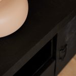 Tv-meubel Boaz Zwart 200 cm | Twee deuren en twee lades - Afbeelding 3