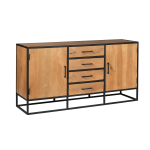 Dressoir Denver | Mangohout en staal | 165 cm - Afbeelding 3