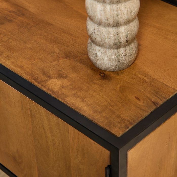 Tv-meubel Denver | Mangohout en staal | 240 cm - Afbeelding 3