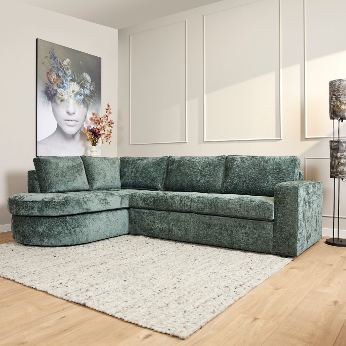 MijnSofa Alma | Groen | Divan Links + 2,5 zits | 5 jaar garantie - Afbeelding 3