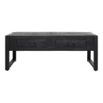 Salontafel Boaz Zwart met 2 lades | 120 cm - Afbeelding 3