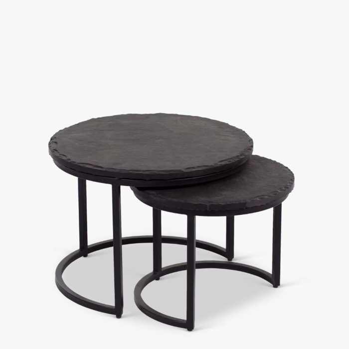 Salontafel set Ora | Zwart Kadappa Stone 60-45 cm - Afbeelding 3