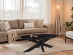 Oslo Ovaal Zwart 130 cm - Afbeelding 3
