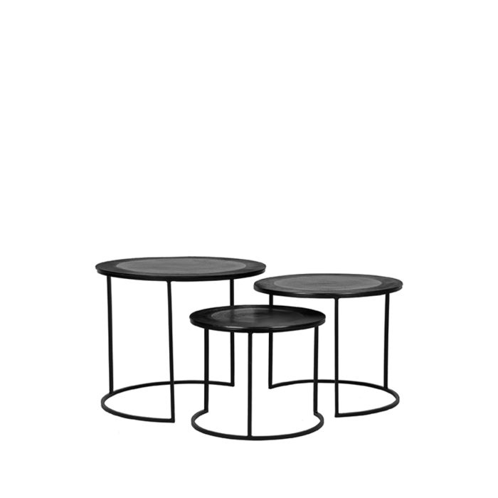 LABEL51 Salontafel Set Tres - Zwart - Metaal - Afbeelding 3