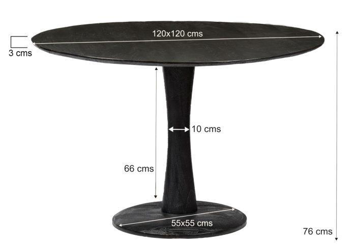 Brix Vivian Zwart 120cm - Afbeelding 3