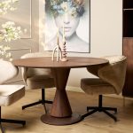 Eettafel Lima Walnoot | 150 cm | Rond - Afbeelding 3