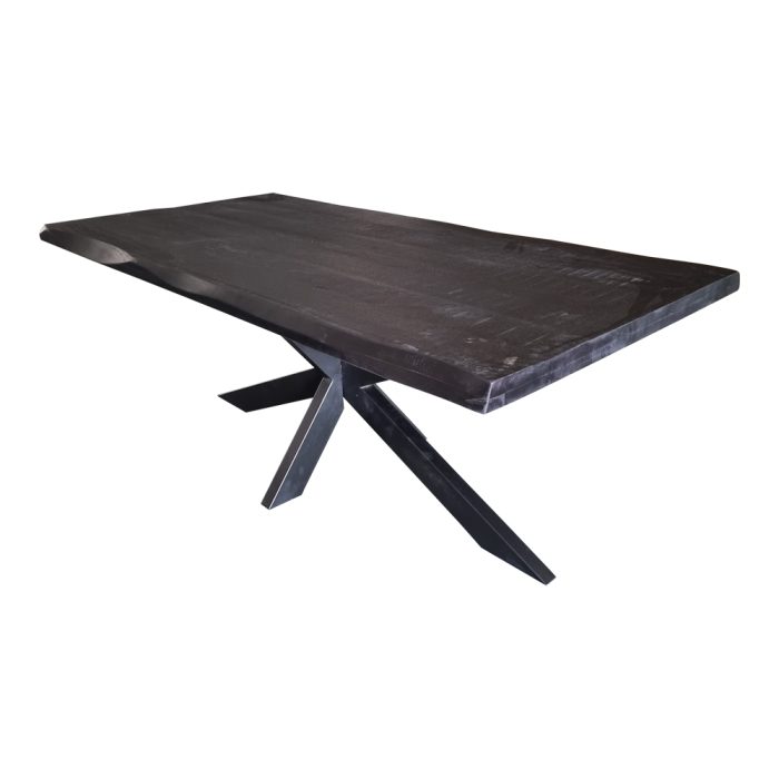 Boomstamtafel Boston Zwart | 160 cm - Afbeelding 3